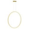 Lampa wisząca LED sufitowa żyrandol SATURNO, duża złota obręcz nad stół, wyspę, wannę, odporność IP44