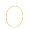 Lampa wisząca LED sufitowa żyrandol SATURNO, duża złota obręcz nad stół, wyspę, wannę, odporność IP44
