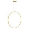Lampa wisząca LED sufitowa żyrandol SATURNO, duża złota obręcz nad stół, wyspę, wannę, odporność IP44