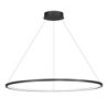 Lampa wisząca LED sufitowa żyrandol SATURNO, czarny ring do dużego salonu, kuchni, łazienki, IP44