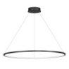 Lampa wisząca LED sufitowa żyrandol SATURNO, czarny ring do dużego salonu, kuchni, łazienki, IP44