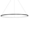 Lampa wisząca sufitowa żyrandol SATURNO, czarny ring ze zintegrowanym LED, do dużego salonu, łazienki