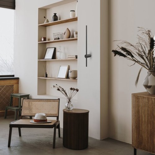 Kinkiet ścienny LED ze zmienną barwą SWING, lampa ścienna w kolorze czarnym, do salonu i sypialni