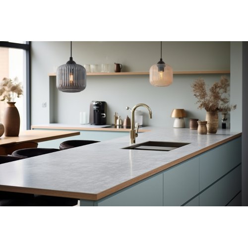 Lampa wisząca sufitowa RIFFLE, żyrandol do kuchni, salonu, łazienki z grafitowym kloszem, 1 źródło