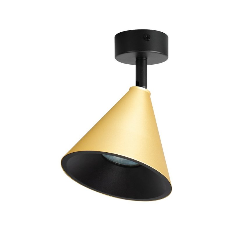 Lampa typu kinkiet CONE, złoty regulowany stożek GU10 w stylu nowoczesnym