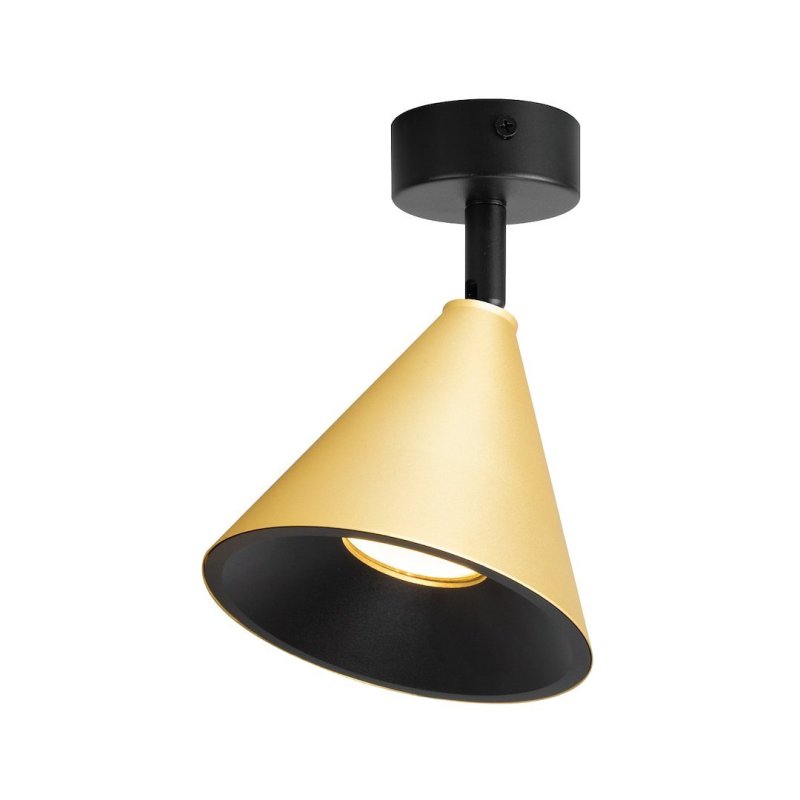 Lampa typu kinkiet CONE, złoty regulowany stożek GU10 w stylu nowoczesnym