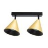 Lampa podwójna CONE w kolorze złotym, gwint GU10, do salonu, biura
