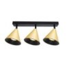 Lampa potrójna CONE, reflektor w kolorze złotym, stożek, gwint GU10