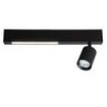 Lampa sufitowa MAGNET, czarna konstrukcja, LED 9W + GU10, regulowana