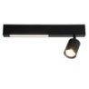 Lampa sufitowa MAGNET, czarna konstrukcja, LED 9W + GU10, regulowana