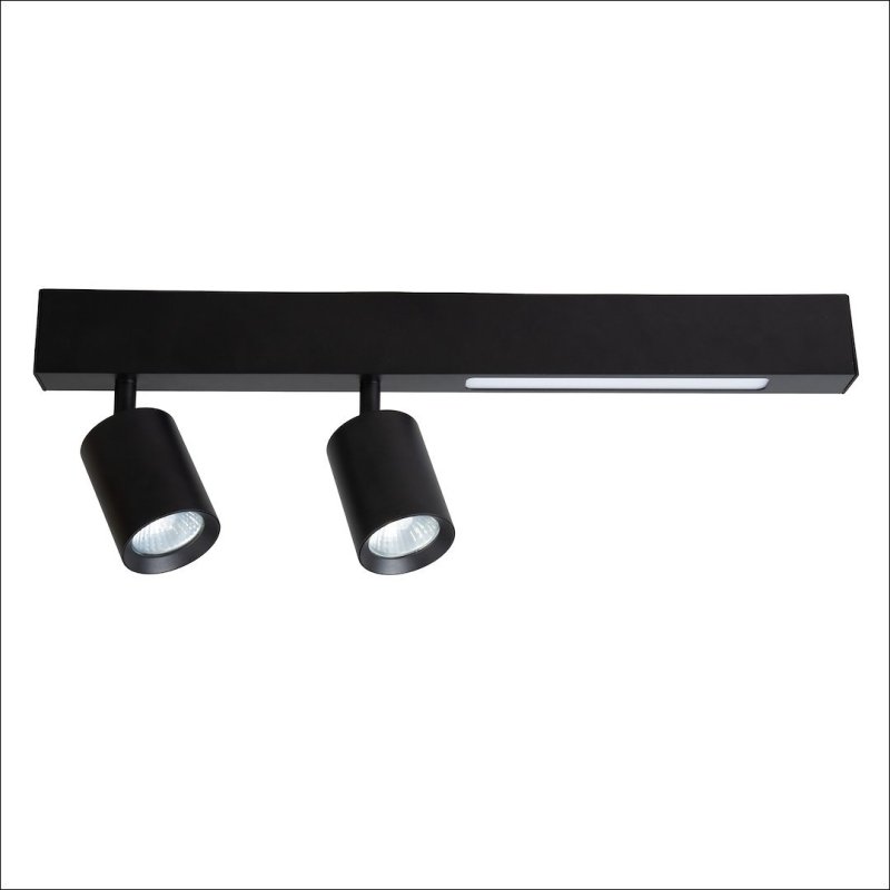 Lampa sufitowa MAGNET w kolorze czarnym, LED 9W + GU10, do łazienki, sypialni