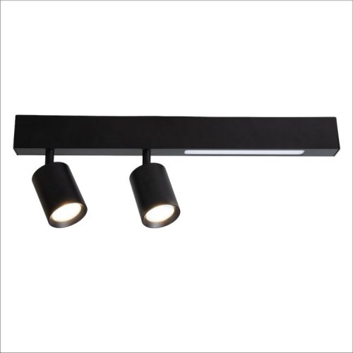 Lampa sufitowa MAGNET w kolorze czarnym, LED 9W + GU10, do łazienki, sypialni