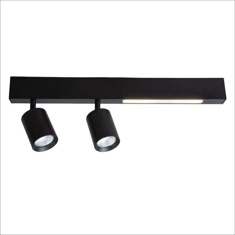 Lampa sufitowa MAGNET w kolorze czarnym, LED 9W + GU10, do łazienki, sypialni