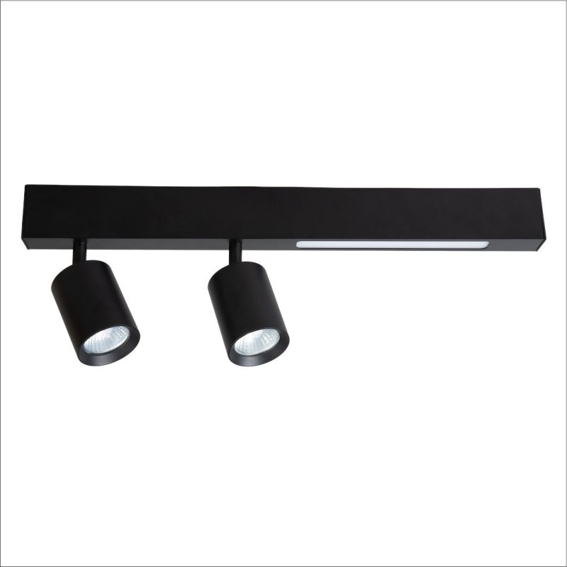 Lampa sufitowa MAGNET w kolorze czarnym, LED 9W + GU10, do łazienki, sypialni