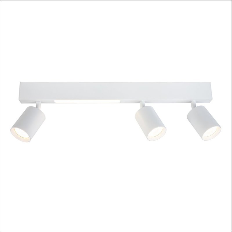 Lampa sufitowa MAGNET, biała konstrukcja, LED 9W + GU10, do salonu, sypialni
