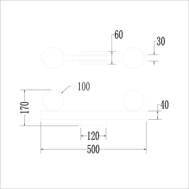 Lampa sufitowa MAGNET, biała konstrukcja, LED 13W + G9, do łazienki, sypialni