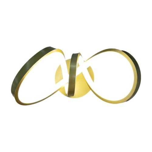 Lampa LED TESORO, kinkiet ścienny sufitowy w kolorze złotym, styl glamour