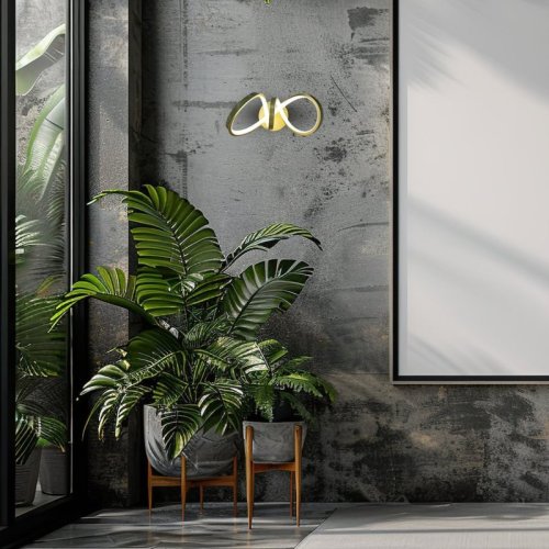 Lampa LED TESORO, kinkiet ścienny sufitowy w kolorze złotym, styl glamour