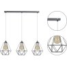 Nowoczesna lampa wisząca w trzech kolorach loft metal na listwie  Nowoczesna lampa wisząca w trzech kolorach loft metal na listwie