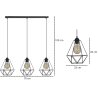 Oryginalna Lampa Wisząca 3-Płomienna Loft Oryginalna Lampa Wisząca 3-Płomienna Loft