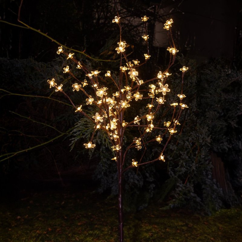 Lampki solarne ogrodowe TREE, na balkon i taras, RGB, dekoracyjne, 120cm