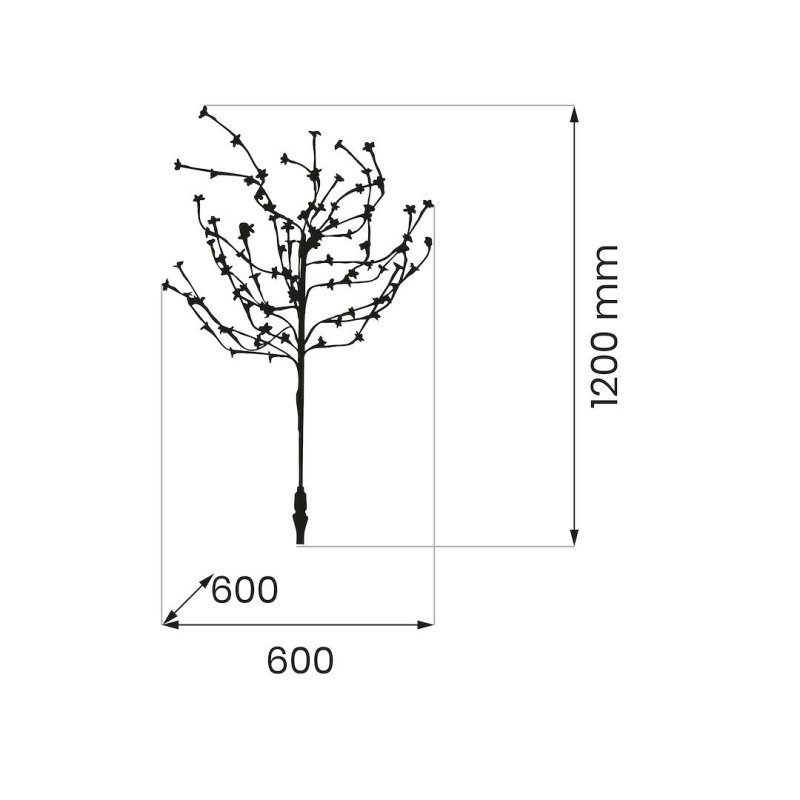 Lampki solarne ogrodowe TREE, na balkon i taras, RGB, dekoracyjne, 120cm