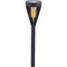 Lampa solarna ogrodowa słupek FLAME, pochodnia w kolorze czarnym, ciepła barwa
