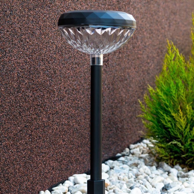 Lampki solarne ogrodowe w dwupaku TOM, dwa słupki o regulowanej barwie RGB