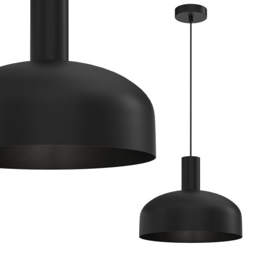 Lampa wisząca sufitowa VISBY czarna minimalistyczna lampoa nad stół i wyspę