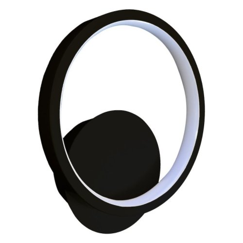 Kinkiet ścienny sufitowy LED HOOP, czarna nowoczesna konstrukcja, do sypialni, salonu