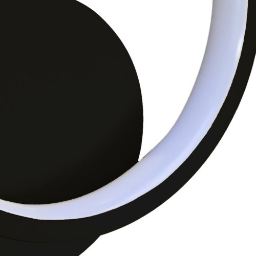 Kinkiet ścienny sufitowy LED HOOP, czarna nowoczesna konstrukcja, do sypialni, salonu