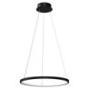 Lampa LED wisząca sufitowa HOOP, czarna obręcz do salonu, kuchni, jadalni, 27W