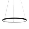 Lampa LED wisząca sufitowa HOOP, czarna obręcz do salonu, kuchni, jadalni, 27W
