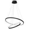 Lampa LED wisząca sufitowa HOOP, czarny żyrandol typu ring nad stół i wyspę, 51W