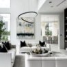 Lampa LED wisząca sufitowa HOOP, czarny żyrandol typu ring nad stół i wyspę, 51W