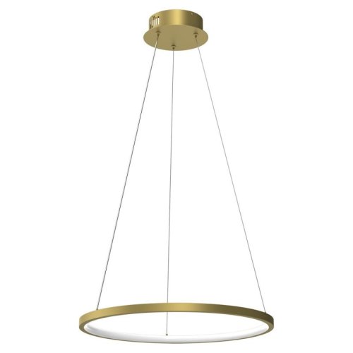 Lampa LED wisząca sufitowa HOOP, złota obręcz do salonu, kuchni, jadalni, 27W