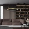 Lampa LED wisząca sufitowa HOOP, złota obręcz do salonu, kuchni, jadalni, 27W