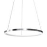 Lampa LED wisząca sufitowa HOOP, srebrna obręcz do salonu, kuchni, jadalni, 27W