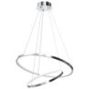 Lampa LED wisząca sufitowa HOOP, żyrandol chrom typu ring nad stół i wyspę, 51W