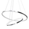 Lampa LED wisząca sufitowa HOOP, żyrandol chrom typu ring nad stół i wyspę, 51W