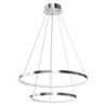 Lampa LED wisząca sufitowa HOOP, żyrandol chrom typu ring nad stół i wyspę, 51W