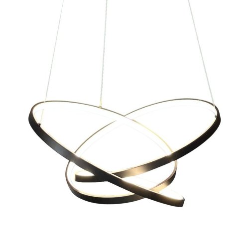 Lampa wisząca sufitowa LED EMPOLI, czarna, 55W, żyrandol do salonu, jadalni, kuchni