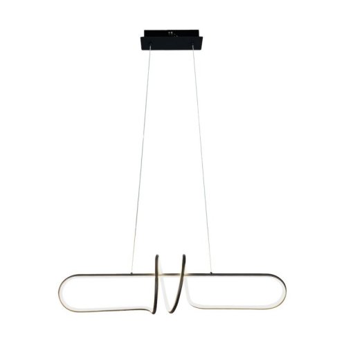 Lampa wisząca sufitowa LED VERTIGO, czarny żyrandol nad stół i wyspę w stylu nowoczesnym