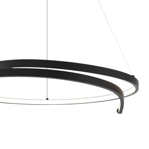 Lampa wisząca sufitowa LED LORENZO w kolorze czarnym, 35W, ring obręcz nad stół i wyspę