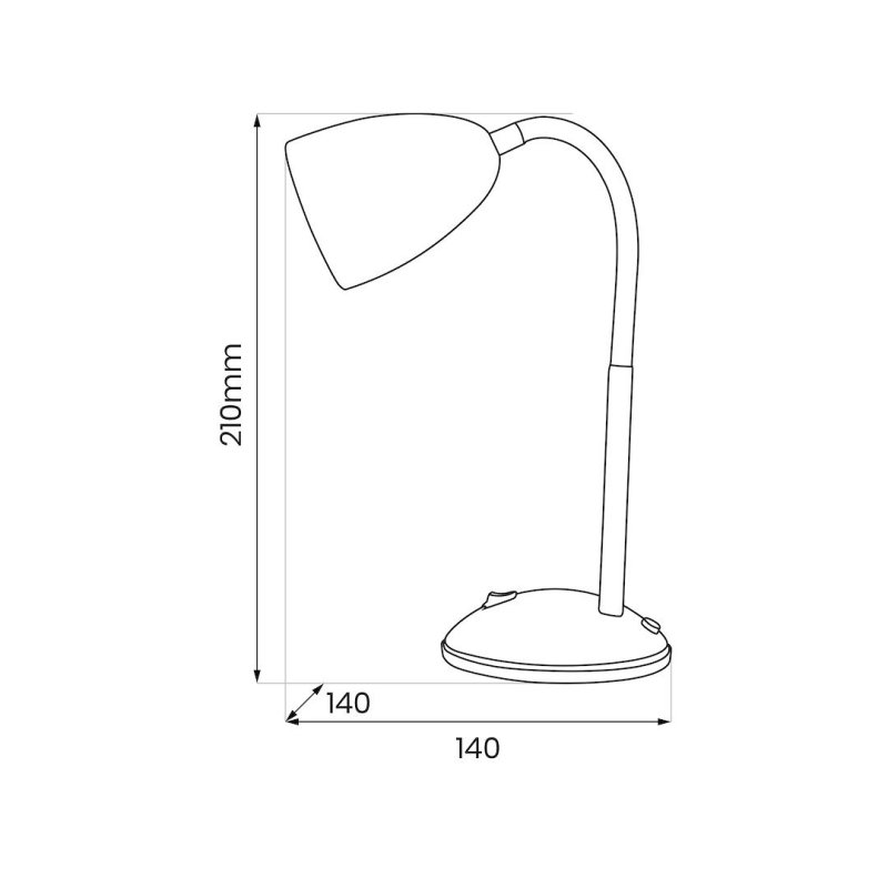 Lampa stołowa biurkowa LOGIC w kolorze czarnym, regulowana, gwint E27