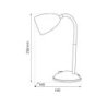 Lampa stołowa biurkowa LOGIC w kolorze białym, regulowana, gwint E27