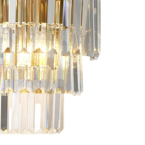 Kinkiet ścienny kryształowy MILANO, lampa w kolorze złotym w stylu glamour