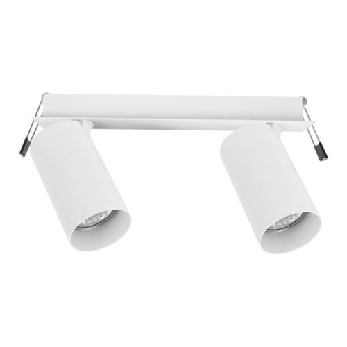 Lampa typu oprawa podtynkowa HERO, biały podwójny reflektor GU10 do salonu, kuchni