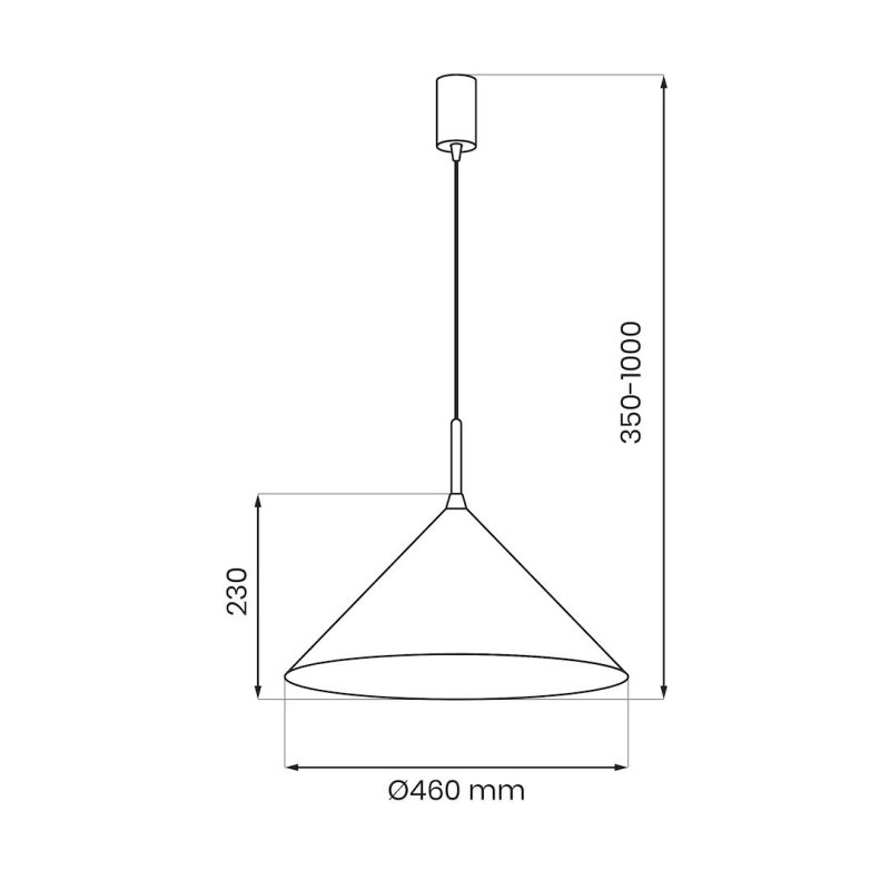 Lampa wisząca sufitowa CAPITAL, kremowy stożek do kuchni, jadalni, salonu