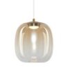 Lampa wisząca sufitowa LED VASO, bursztynowy szklany klosz w stylu nowoczesnym